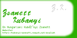 zsanett kubanyi business card
